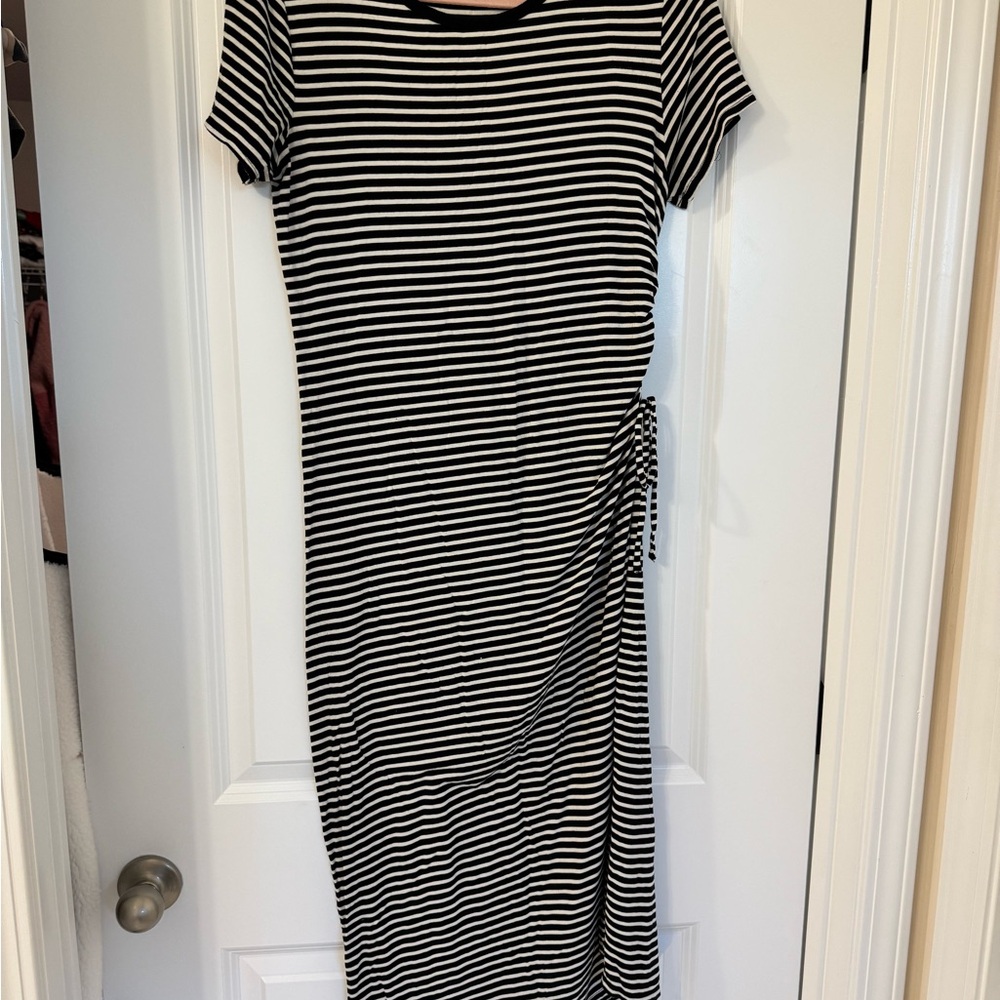 Black and White Striped Dress